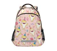 Kcldeci Kids Backpack for Girls Boys Cute Shark School Backpacks Elementary Bookbags School Book Bag Travel Daypack