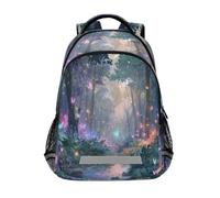 Kcldeci Kids Backpack for Girls Boys Forest at Twilight School Backpacks Elementary Bookbags School Book Bag Travel Daypack