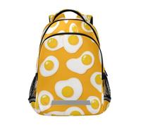 Kcldeci Kids Backpack for Girls Boys Fried Eggs Print School Backpacks Elementary Bookbags School Book Bag Travel Daypack
