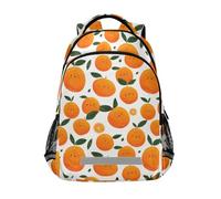 Kcldeci Kids Backpack for Girls Boys Funny Orange Fruit2 School Backpacks Elementary Bookbags School Book Bag Travel Daypack