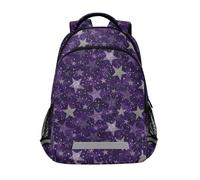 Kcldeci Kids Backpack for Girls Boys Glitter Gothic Stars School Backpacks Elementary Bookbags School Book Bag Travel Daypack
