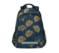 Kcldeci Kids Backpack for Girls Boys Golden Gingko Leaf School Backpacks Elementary Bookbags School Book Bag Travel Daypack