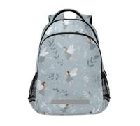 Kcldeci Kids Backpack for Girls Boys Gray Forest Fairies School Backpacks Elementary Bookbags School Book Bag Travel Daypack