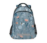 Kcldeci Kids Backpack for Girls Boys Gray Forest Fairies1 School Backpacks Elementary Bookbags School Book Bag Travel Daypack