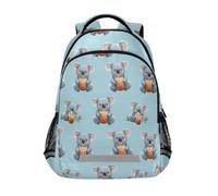 Kcldeci Kids Backpack for Girls Boys Koala Holding Milk Tea2 School Backpacks Elementary Bookbags School Book Bag Travel Daypack