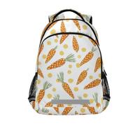 Kcldeci Kids Backpack for Girls Boys Orange and Yellow Carrots School Backpacks Elementary Bookbags School Book Bag Travel Daypack