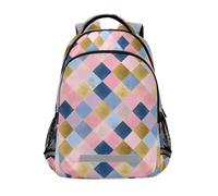 Kcldeci Kids Backpack for Girls Boys Pink Blue Gold1 School Backpacks Elementary Bookbags School Book Bag Travel Daypack