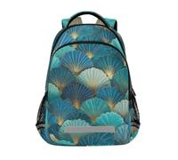 Kcldeci Kids Backpack for Girls Boys Scallop Shells Mermaid Tail1 School Backpacks Elementary Bookbags School Book Bag Travel Daypack
