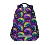 Kcldeci Kids Backpack for Girls Boys Shining Neon Taco School Backpacks Elementary Bookbags School Book Bag Travel Daypack