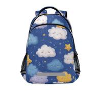 Kcldeci Kids Backpack for Girls Boys Sleepy Cloud and Star School Backpacks Elementary Bookbags School Book Bag Travel Daypack
