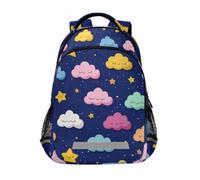 Kcldeci Kids Backpack for Girls Boys Sleepy Cloud and Star1 School Backpacks Elementary Bookbags School Book Bag Travel Daypack