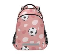 Kcldeci Kids Backpack for Girls Boys Soccer Ball and Leaves School Backpacks Elementary Bookbags School Book Bag Travel Daypack
