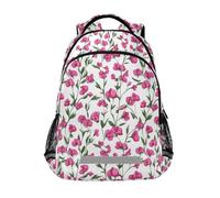 Kcldeci Kids Backpack for Girls Boys Sweet Pea Flower School Backpacks Elementary Bookbags School Book Bag Travel Daypack