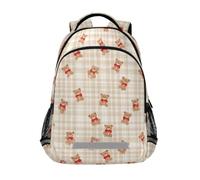 Kcldeci Kids Backpack for Girls Boys Teddy Bears with Red Bows School Backpacks Elementary Bookbags School Book Bag Travel Daypack