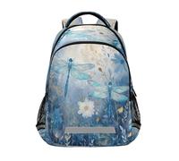 Kcldeci Kids Backpack for Girls Boys Two Graceful Dragonflies School Backpacks Elementary Bookbags School Book Bag Travel Daypack