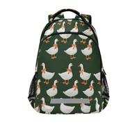 Kcldeci Kids Backpack for Girls Boys White Geese Bows School Backpacks Elementary Bookbags School Book Bag Travel Daypack