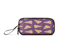 Kcldeci Large Pencil Case,Pizza Slice Olives and Pepper Big Capacity Pencil Pouch Pen Bag Portable Stationery Organizer with Zipper, Cute Aesthetic School Supplies for Teen Girls Boy College