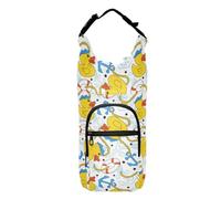 Kcldeci Little Ducks and Rubber Ring Anchors Insulated Water Bottle Carrier Bag, Sling Bag Sleeve Pouch Holder with Strap for Travelling, Hiking, Camping