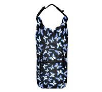 Kcldeci Many Small Butterflies Blue Galaxy Insulated Water Bottle Carrier Bag, Sling Bag Sleeve Pouch Holder with Strap for Travelling, Hiking, Camping