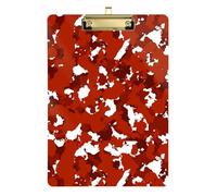 Kcldeci Military Camouflage Acrylic Clipboards Standard Letter A4 Size Clipboards for Classroom, Teacher Women Clip Board Office School Supplies Silver 12x9in