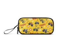 Kcldeci Pencil Case Pen Pouch, Colorful Monster Trucks