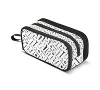 Kcldeci Pencil Case Pen Pouch, Large Pencil Bag with Zipper, Black Mechanical Tools Stationery Storage and Organizer, School Supplies for Teen and Adult Boys Girls