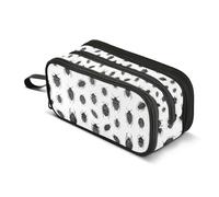 Kcldeci Pencil Case Pen Pouch, Large Pencil Bag with Zipper, Black Trilobites Stationery Storage and Organizer, School Supplies for Teen and Adult Boys Girls