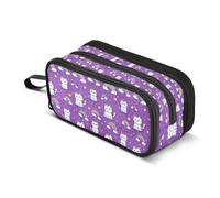 Kcldeci Pencil Case Pen Pouch, Large Pencil Bag with Zipper, Cats Unicorn Rainbow Stationery Storage and Organizer, School Supplies for Teen and Adult Boys Girls