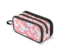 Kcldeci Pencil Case Pen Pouch, Large Pencil Bag with Zipper, Cute Axolotls Flying in The Sky Stationery Storage and Organizer, School Supplies for Teen and Adult Boys Girls