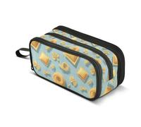 Kcldeci Pencil Case Pen Pouch, Large Pencil Bag with Zipper, Dry Pasta Stationery Storage and Organizer, School Supplies for Teen and Adult Boys Girls