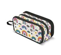 Kcldeci Pencil Case Pen Pouch, Large Pencil Bag with Zipper, Evil Eyes Ball Moon Sun Stationery Storage and Organizer, School Supplies for Teen and Adult Boys Girls