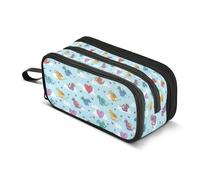 Kcldeci Pencil Case Pen Pouch, Large Pencil Bag with Zipper, Fly Dragon Heart Stationery Storage and Organizer, School Supplies for Teen and Adult Boys Girls