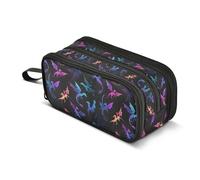 Kcldeci Pencil Case Pen Pouch, Large Pencil Bag with Zipper, Fly Dragons on Black Stationery Storage and Organizer, School Supplies for Teen and Adult Boys Girls