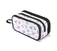 Kcldeci Pencil Case Pen Pouch, Large Pencil Bag with Zipper, Gradient Fly Dragons Stationery Storage and Organizer, School Supplies for Teen and Adult Boys Girls