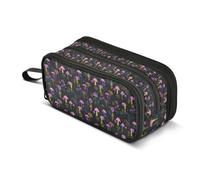 Kcldeci Pencil Case Pen Pouch, Large Pencil Bag with Zipper, Magic Mushrooms Stationery Storage and Organizer, School Supplies for Teen and Adult Boys Girls