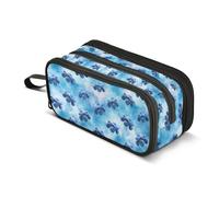 Kcldeci Pencil Case Pen Pouch, Large Pencil Bag with Zipper, Monster Truck Tie Dye Stationery Storage and Organizer, School Supplies for Teen and Adult Boys Girls
