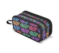 Kcldeci Pencil Case Pen Pouch, Large Pencil Bag with Zipper, Neon Colorful Number 67 Stationery Storage and Organizer, School Supplies for Teen and Adult Boys Girls