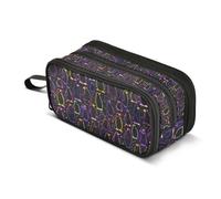 Kcldeci Pencil Case Pen Pouch, Large Pencil Bag with Zipper, Neon Penguin Stationery Storage and Organizer, School Supplies for Teen and Adult Boys Girls