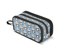 Kcldeci Pencil Case Pen Pouch, Large Pencil Bag with Zipper, Panda Eating Pizza Stationery Storage and Organizer, School Supplies for Teen and Adult Boys Girls