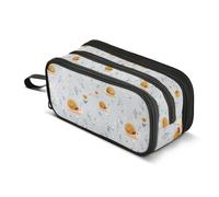 Kcldeci Pencil Case Pen Pouch, Large Pencil Bag with Zipper, Snail and Small Floral Stationery Storage and Organizer, School Supplies for Teen and Adult Boys Girls