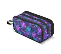 Kcldeci Pencil Case Pen Pouch, Large Pencil Bag with Zipper, Tropical Monstera Neon1 Stationery Storage and Organizer, School Supplies for Teen and Adult Boys Girls