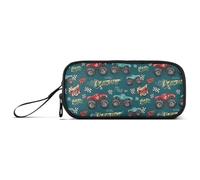 Kcldeci Pencil Case Pen Pouch, Monster Truck Pattern