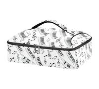 Kcldeci Piano with Music Note Insulated Thermal Food Carrier Insulated Casserole Carrier for Hot or Cold Food, Insulated Tote Bag for Potluck Cookouts Parties Picnic,Lasagna Lugger