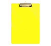 Kcldeci Plain Sunny Yellow Solid Color Acrylic Clipboards Standard A4 Letter Size Clip Board for Classroom School and Office Use for Kids Student Teacher Gold 12x9in