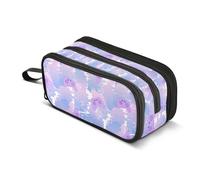 Kcldeci Purple Gaming Joystick Pencil Case Large Capacity Pencil Pouch Pen Bag for Office School Teen Girl Boy Men Women Adult