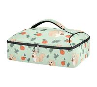 Kcldeci Squirrel Acorns Insulated Thermal Food Carrier Insulated Casserole Carrier for Hot or Cold Food, Insulated Tote Bag for Potluck Cookouts Parties Picnic,Lasagna Lugger