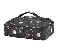 Kcldeci Star Moon Planet Galaxy Insulated Thermal Food Carrier Insulated Casserole Carrier for Hot or Cold Food, Insulated Tote Bag for Potluck Cookouts Parties Picnic,Lasagna Lugger