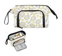 Kcldeci Tennis Icons Pencil Case for Boys Girls, Adult Big Pencil Bag with Zipper, Teens Large Storage Pencil Box for School Office