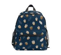 Kcldeci Toddler Backpack for Girls Boys Acorn Blue Kindergarten Elementary Preschool Kids School Bag Book Bag M