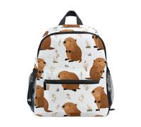 Kcldeci Toddler Backpack for Girls Boys Beavers Small Grass Kindergarten Elementary Preschool Kids School Bag Book Bag S